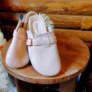 Self Esteem Kids Pink Sparkle Slip-On Shoes Size 3 Medium